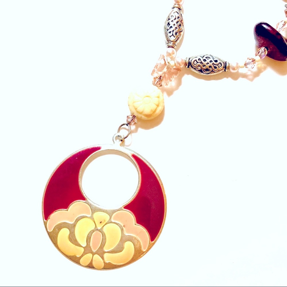 Artisan Crafted Lovely Spring Pink Necklace
